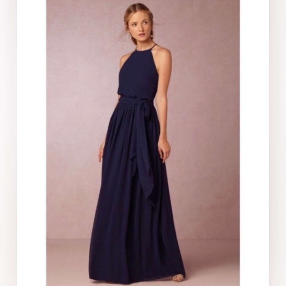 Bridal Dress - Donna Morgan Alana - Navy Midnight Blue  - Size 8